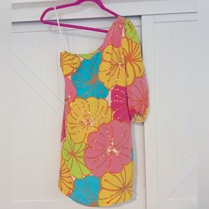 Lilly Pulitzer one shoulder dress
